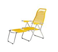 Fiam Spaghetti - Poltrona Relax Cordonata Da Esterno - Telaio Alluminio, PVC Giallo