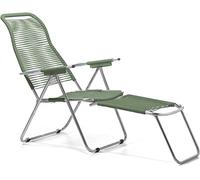 Fiam Spaghetti - Poltrona Relax Cordonata Da Esterno - Telaio Alluminio, PVC Sage Green