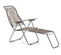 Fiam Spaghetti - Poltrona Relax Cordonata In PVC Da Esterno - Telaio Alluminio, PVC Tortora