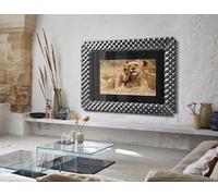 FIAM Specchio Pop TV cod. PP167TV con cornice in vetro da 167 cm e h. 127 cm - Con alloggio televisore