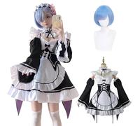Fiamll Anime Rem Costume Cosplay Costume Re Life In A Different World From Zero Maid Dress Uniform Set completo Carnevale Vestito con parrucca per donne ragazze XXL