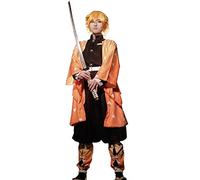 Fiamll Costume Cosplay Tanjirou Zenitsu Giyuu per Anime Giapponese Kimono Demone Completo Cosplay Costume Halloween, Zenitsu Agatsuma, S