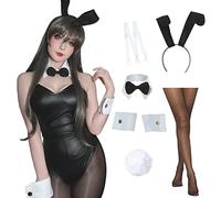 Fiamll Costume da coniglio, da donna, per cosplay, maggio Sakurajima, Nero , L