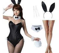 Fiamll Costume da coniglio, da donna, per cosplay, maggio Sakurajima, Nero , s