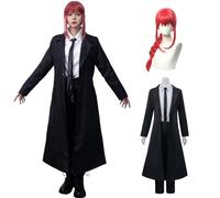 Fiamll Costume per motosega da uomo, per cosplay, makima, cosplay, con parrucca, set completo Chainsaw Man cosplay uniforme per Halloween, Carnevale, M