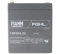 Fiamm 12FGHL22 - Batteria al piombo, 12 Volt 5 Ah, Faston 6,3 mm
