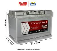 BATTERIA AUTO FIAMM L380P TITANIUM PRO 80 Ah 730 A 278x175x190 L3 80P