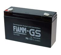 Fiamm Batteria al piombo FG11201, 6 volt, 12.000 mAh, con connettori da 4,8 mm