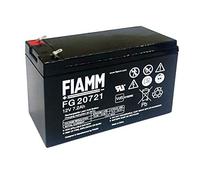 Fiamm Batteria Serie FG 12V Alimentazione di emergenza UPS Collegamento Faston 187 piatta di 4,8 mm (FG20721 Amperaggio 7,2 Ah)