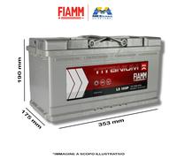 BATTERIA AUTO FIAMM L5 100P TITANIUM PRO 12V 100Ah Ampere 870A 353x175x190mm