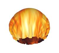 Fiamma di fuoco colorata,Cuffia da doccia, cuffia da notte, doppio strato, impermeabile, elastica, riutilizzabile.