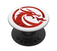Fiamma Drago Rosso PopSockets PopGrip Adesivo