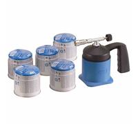 Fiamma Ossidrica Lm 1000 Set + 5 Cartucce Bruciatore Saldatura Bunsen Lötgeräte
