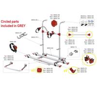 Fiamma Porta Bicicletta Pro Ricambi Grigio Camper Cremagliera CB Parte 98656-782
