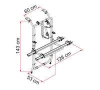 Fiamma Portabiciclette Per 2 Biciclette Vivaro-trafic-talento Grey