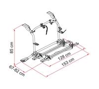Fiamma Portabiciclette Per 2 Biciclette Vw T6 Pro Deep Black