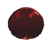 Fiamma Rossa,Cuffia da doccia, cuffia da notte, doppio strato, impermeabile, elastica, riutilizzabile.