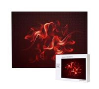 Fiamma Rossa,Puzzle in legno da 500 pezzi, gioco di famiglia, puzzle per adulti e adolescenti, decorazioni per la casa