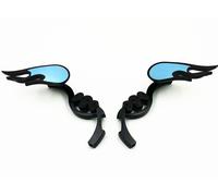 Fiamma teschio del motociclista nero Rearview Side Mirror Cruiser Chopper Street