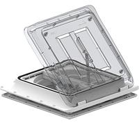 Oblò fiamma turbo vent premium con ventola 40 x 40 crystal