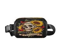Fiamma Verde Fluorescente Cranio Elegante Cross Body Bag Belt Pack per Donne Uomini Mini con Cinghia Regolabile per Viaggi Shopping Running mandiles para mujer de cocina