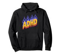 Fiamme ADHD - Consapevolezza Vintage ADHD Mancanza di Concentrazione Felpa con Cappuccio