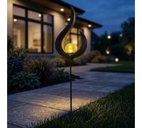 Fiamme Design LED Solare Plug-In Supporto Esterno Luci Giardino Weg Vetro Sfera