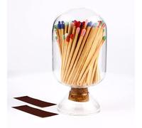 Fiammifero Bottiglia,Fiammiferi In Vetro A Forma D Barattolo for fiammiferi in vetro trasparente, bottiglia for fiammiferi da camino, porta fiammiferi con accendino, barattolo for fiammiferi, porta fi