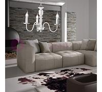 FIAMMINGO SOSPENSIONE LAMPADARIO 3 LUCI BIANCO OPACO D. 50 CM. 3XE14 STILE PROVENZALE CLASSICO RUSTICO COUNTRY CHABBY CHIC