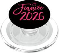 Fiancée 2026 Script elegante con anello rosa grafico PopSockets PopGrip per MagSafe