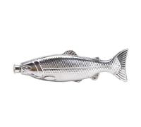 Fiaschetta a forma di pesce in acciaio inox 304, 141,7 g, portatile, per cocktail e bevande, per appassionati di vino e ospiti di feste a forma di pesce