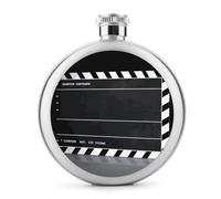 Fiaschetta classica da whisky nera, piccola fiaschetta portatile da viaggio, in acciaio inox, a prova di perdite, per feste di nozze, testimone dello sposo, regalo per damigella d'onore, 141,7 g