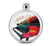 Fiaschetta colorata per whisky con tastiera di pianoforte, piccola fiaschetta portatile da viaggio, in acciaio inox, a prova di perdite, per feste di nozze, testimone dello sposo, regalo per damigella