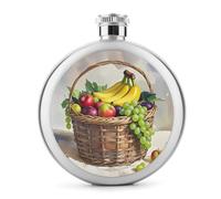 Fiaschetta da 141,7 g per whisky, frutta fresca nel cestino, in acciaio inox, a prova di perdite, per liquori, mense, liquori, regali di viaggio, matrimoni, addio al nubilato