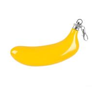 Fiaschetta da 141,7 ml in acciaio inox a forma di banana con tappo in rame, compatta e per escursioni, pesca, campeggio ed eventi all'aperto, colore giallo
