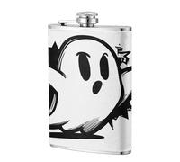 Fiaschetta da 226,8 g, in acciaio inox, con motivo fantasma, per papà, testimone dello sposo, matrimonio, viaggi, campeggio