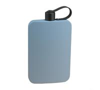 Fiaschetta da 500 ml, in acciaio inox, a prova di perdite, con tappo a cerniera, per whisky, portatile, tascabile, per uomini, campeggio, escursionismo, viaggi, colore nero (blu)