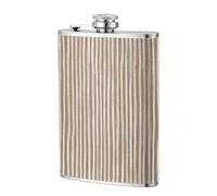 Fiaschetta da tasca con motivo a righe verticali lunghe disegnate a mano, 237 ml, in acciaio inox, per papà, testimone dello sposo, matrimonio, viaggi, campeggio