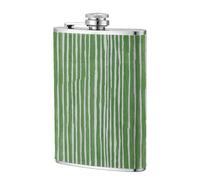 Fiaschetta da tasca con motivo a righe verticali lunghe disegnate a mano, 237 ml, in acciaio inox, per papà, testimone dello sposo, matrimonio, viaggi, campeggio