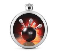 Fiaschetta da whisky a forma di palla da bowling, piccola fiaschetta portatile da viaggio, in acciaio inox, a prova di perdite, per feste di nozze, testimone dello sposo, regalo per damigella d'onore