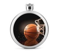 Fiaschetta da whisky a forma di pallacanestro, piccola fiaschetta portatile da viaggio per liquori, in acciaio inox, a prova di perdite, per feste di nozze, testimone dello sposo, regalo per damigella