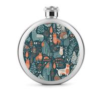 Fiaschetta da whisky con animali scandinavi, piccola fiaschetta portatile da viaggio, in acciaio inox, a prova di perdite, per feste di nozze, testimone dello sposo, regalo per damigella d'onore
