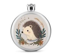 Fiaschetta da whisky con piccolo riccio, piccola fiaschetta portatile da viaggio per liquori, in acciaio inox, a prova di perdite, per feste di nozze, testimone dello sposo, regalo per damigella
