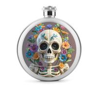 Fiaschetta da whisky da 141,7 g con fantasma stampato in acciaio inox, a prova di perdite, bottiglie di liquori per liquori, regali di viaggio, matrimoni, addio al nubilato