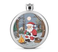 Fiaschetta da whisky da 141,7 g con scritta "Light A Fire in the Wild", in acciaio inox, a prova di perdite, per liquori, mense, liquori, regali di viaggio, matrimoni, addio al nubilato