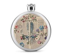 Fiaschetta da whisky da 141,7 g con stampa anatomia umana in acciaio inox, fiaschetta a prova di perdite, bottiglie di liquore da mensa per liquori, regali di viaggio, matrimoni, addio al nubilato