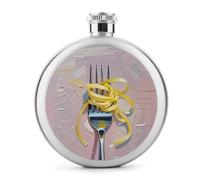Fiaschetta da whisky da 141,7 g con tagliatelle interessanti stampate in acciaio inox fiaschetta fiaschetta a prova di perdite liquore mensa bottiglie di liquore per regali di viaggio matrimonio addio