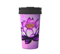 Fiaschetta di vuoto stampata del loto viola, tazza di caffè portatile, tazza di acqua di forma fisica