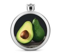 Fiaschetta in acciaio inox, fiaschetta moderna con stampa di pezzi di frutta a metà taglio,Fiaschetta da campeggio, fiaschetta da 5 once