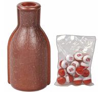 Fiaschetta in plastica, colore marrone per Bazzica, completa di set numeri.